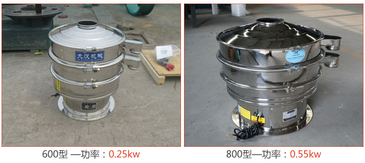 食品振动筛同种材质有不同大小的型号，而型号的不同就会影响价格。