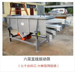 六层直线振动筛加装制成装置，灰色油漆出口产品